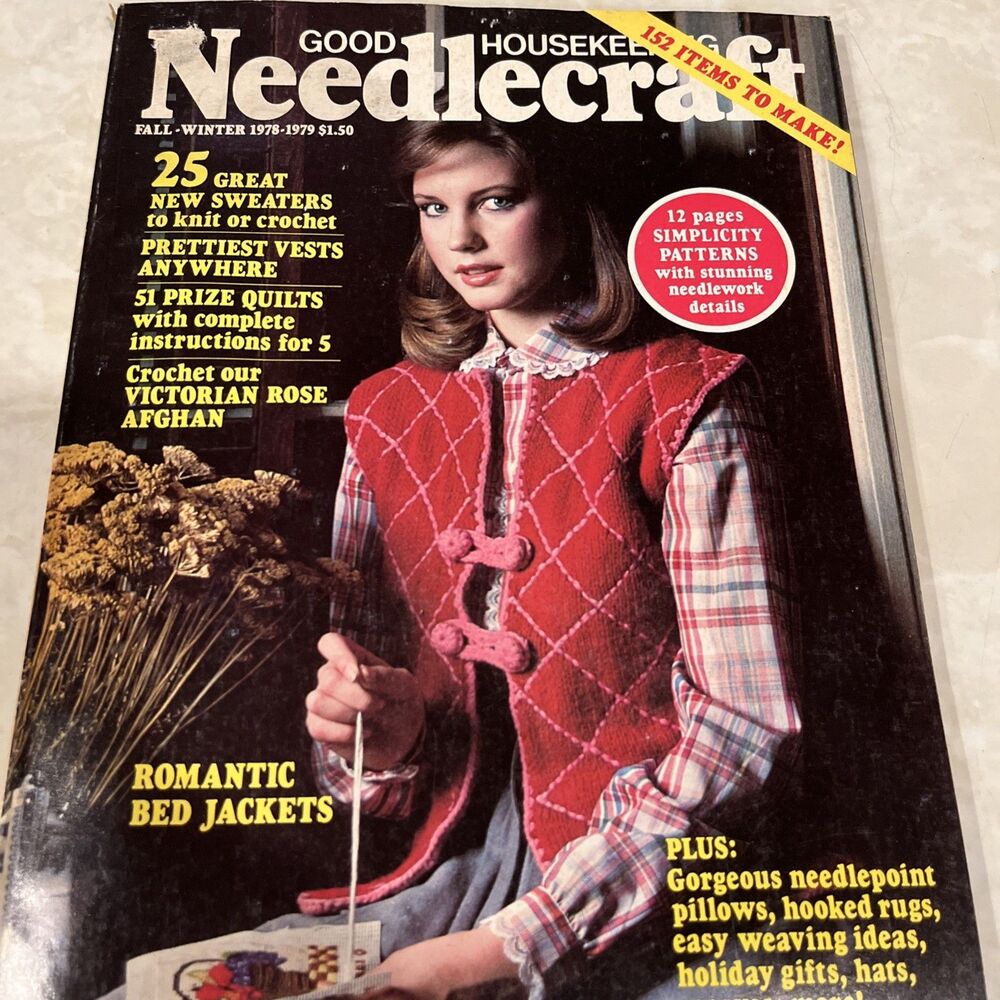 Good Housekeeping Needlecraft Fall Winter 1978-79 Magazine Vtg Crochet Sewing